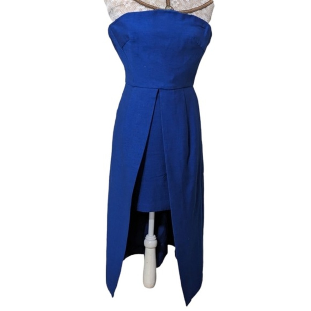 c/ Meo Collective‎ Wake Me Dress blue strapless dress - Picture 4 of 6